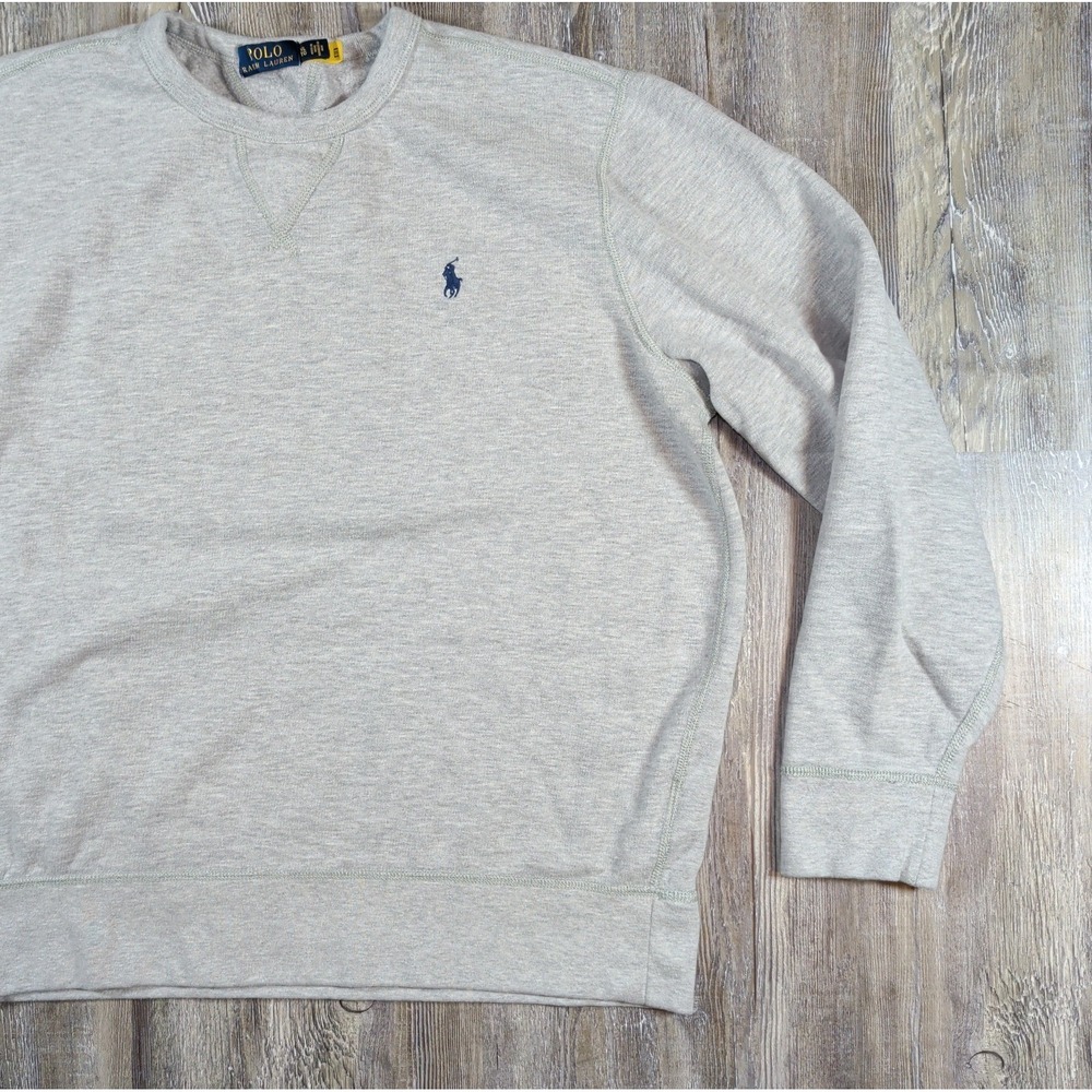 Polo Ralph Lauren Sweatshirt RL Fleece Men's Sz XL Sweater Andover Grey Comfort - Picture 3 of 10